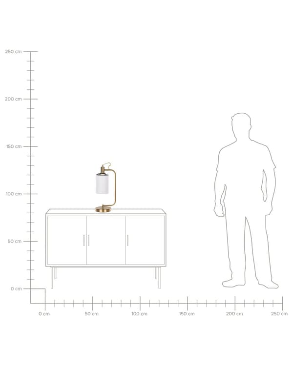 Pöytävalaisin kupari rauta 46 cm pellavavarjostin moderni industriaalinen tyyli
