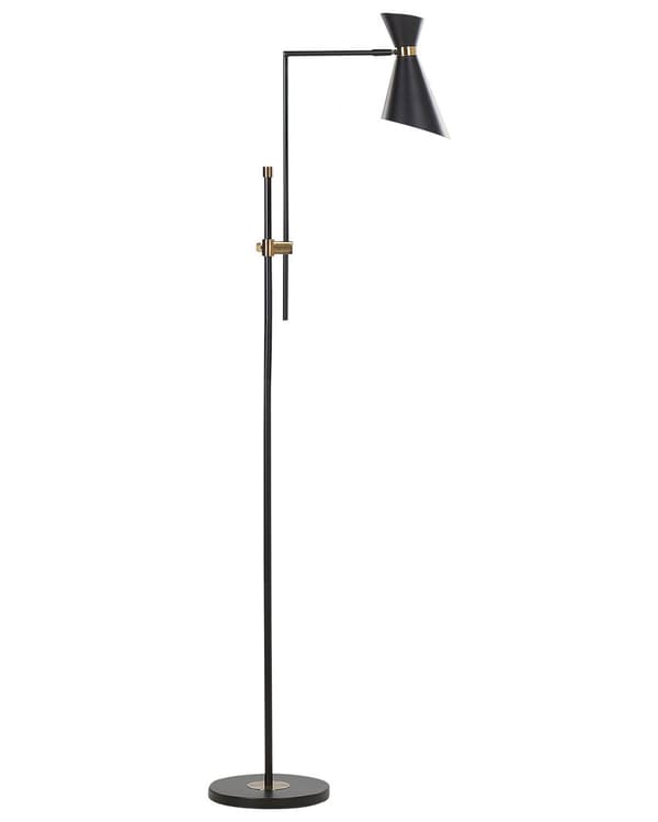 Gulvlampe Sort Metal 155 / 180 cm Moderne Standerlampe Næbbet Lampeskærm Lampe til Gulv Læselampe Belysning til Stuen