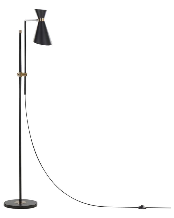 Gulvlampe Sort Metal 155 / 180 cm Moderne Standerlampe Næbbet Lampeskærm Lampe til Gulv Læselampe Belysning til Stuen