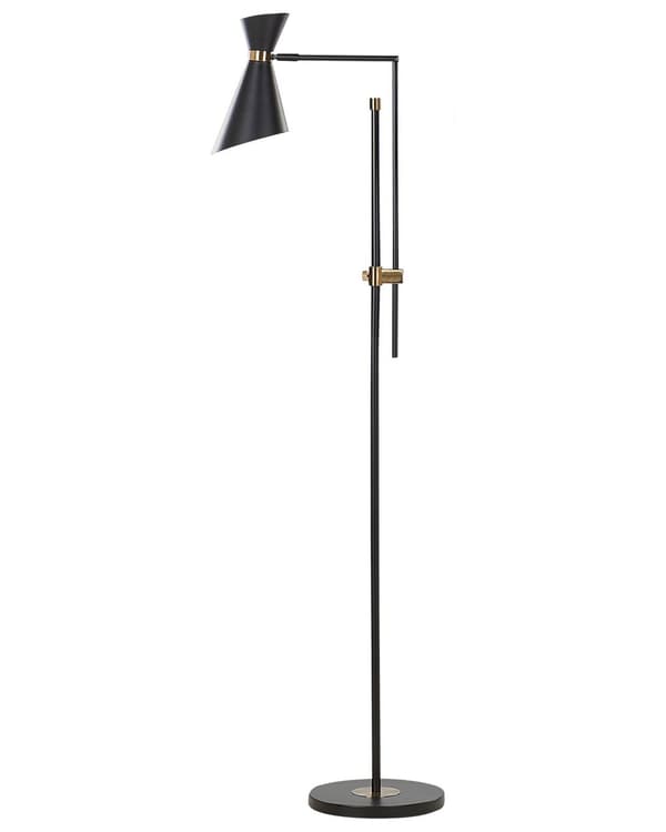 Gulvlampe Sort Metal 155 / 180 cm Moderne Standerlampe Næbbet Lampeskærm Lampe til Gulv Læselampe Belysning til Stuen
