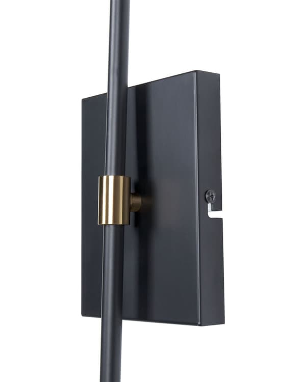 Vägglampa Vit Metall Justerbar Skärm Guld Accenter Modern Industriell Stil Vardagsrum Kontor Sovrum
