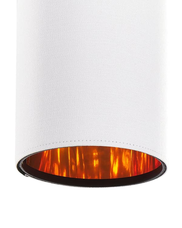 Bordlampe Guld Jern H 46 cm Gylden Sengebordslampe med Cylinder Lampeskærm Lampefod Tilbehør Hjemmekontor Lampe til Bord