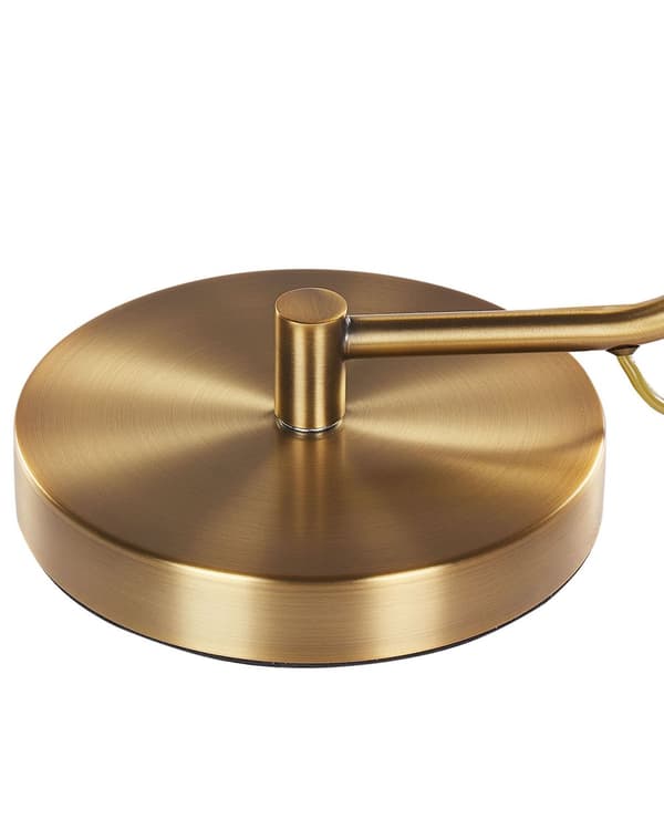 Bordlampe Guld Jern H 46 cm Gylden Sengebordslampe med Cylinder Lampeskærm Lampefod Tilbehør Hjemmekontor Lampe til Bord