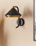 Miniatyrbillede 4 af 10: Væglampe Sort Guld Jern Lampeskærm Justerbar Sengelampe Moderne Læselampe til Stuen Belysning Design til Indretning