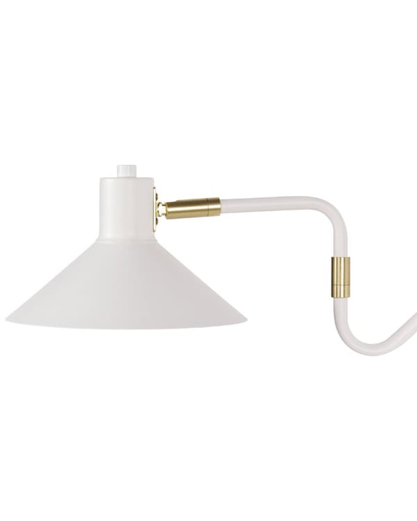 Vägglampa Vit Metall Lampett Justerbar skärm