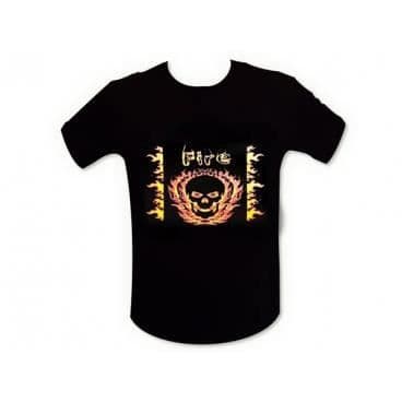 LED brinnande skalle t-shirt S - Märke - Modell - Funktion 1 - Funktion 2 - Funktion 3
