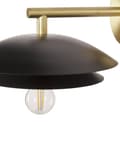 Miniatyrbilde 5 av 8: Vegglampe Svart Gull Metall 22 x 29 x 14 cm Kjegleformet skjerm Moderne Glam Dekorativ Belysning Stue Soverom