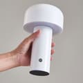 Miniatyrbillede 2 af 3: Batteridrevet Bordlampe Svamp - Hvid genopladelig