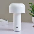 Miniatyrbillede 1 af 3: Batteridrevet Bordlampe Svamp - Hvid genopladelig