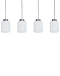 Miniatyrbillede 5 af 10: Langbordspendel Hvid Glas Moderne Design 4 Lys Spisebordslampe til Køkken Metallampe til Spisebord Hængelampe
