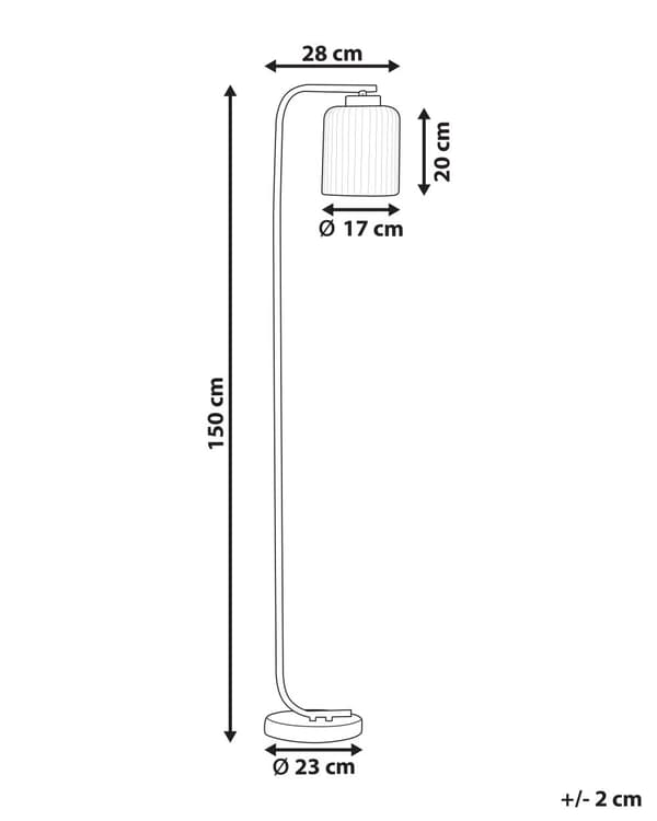 Gulvlampe Sort Messing Stål 150 cm Moderne Standerlampe Cylinderformet Lampeskærm Lampe til Gulv Læselampe Belysning til Stuen