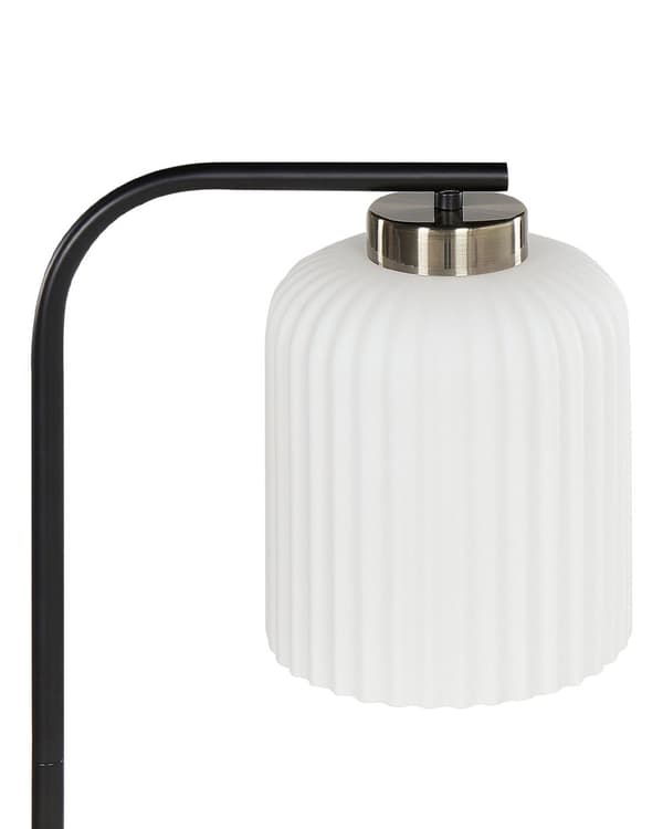 Gulvlampe Sort Messing Stål 150 cm Moderne Standerlampe Cylinderformet Lampeskærm Lampe til Gulv Læselampe Belysning til Stuen