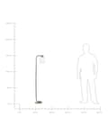 Miniatyrbillede 10 af 10: Gulvlampe Sort Messing Stål 150 cm Moderne Standerlampe Cylinderformet Lampeskærm Lampe til Gulv Læselampe Belysning til Stuen