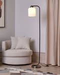 Miniatyrbillede 2 af 10: Gulvlampe Sort Messing Stål 150 cm Moderne Standerlampe Cylinderformet Lampeskærm Lampe til Gulv Læselampe Belysning til Stuen