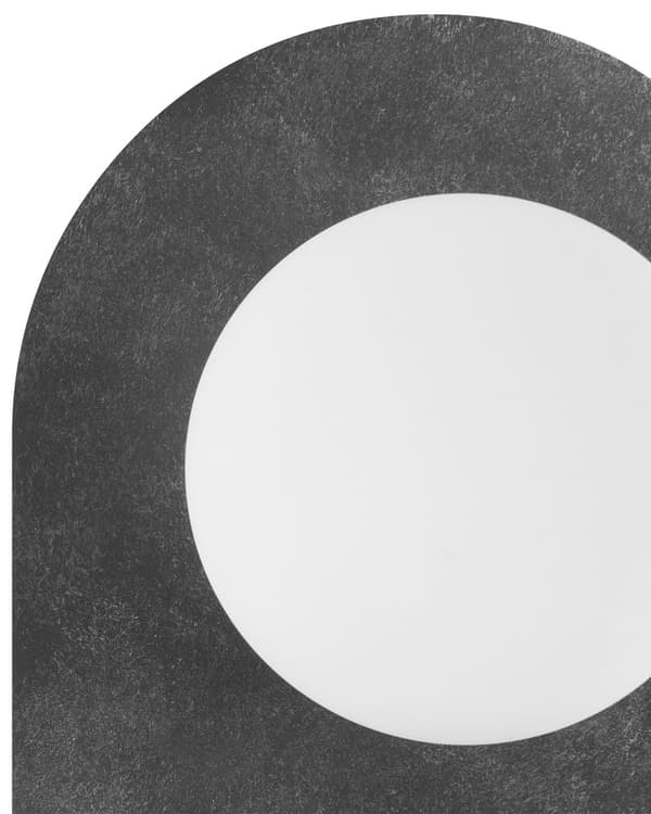 Vägglampa Grafitgrå Stål Belysning Glas Rund Skärm med Av/På-knapp Modern Industriell Vardagsrum Sovrum