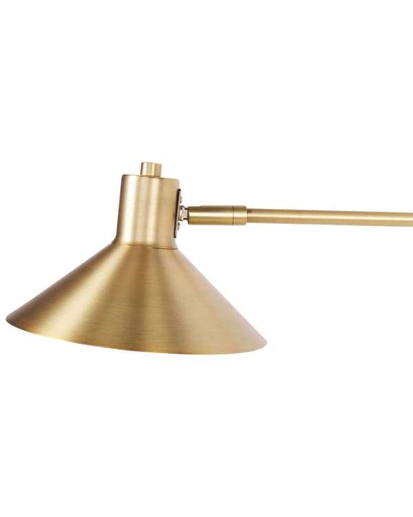 Vägglampa Guld Stål 2 Lampor Belysning Trumskärmar Justerbar med guldelement Modern Industriell Vardagsrum Sovrum