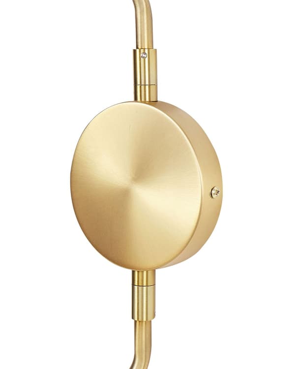 Vägglampa Guld Stål 2 Lampor Belysning Trumskärmar Justerbar med guldelement Modern Industriell Vardagsrum Sovrum