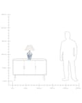 Miniatyrbillede 9 af 9: Bordlampe Blå Hvid H 45 cm Sengebordslampe med Kegleformet Lampeskærm Lampefod Tilbehør Soveværelse Lampe til Bord