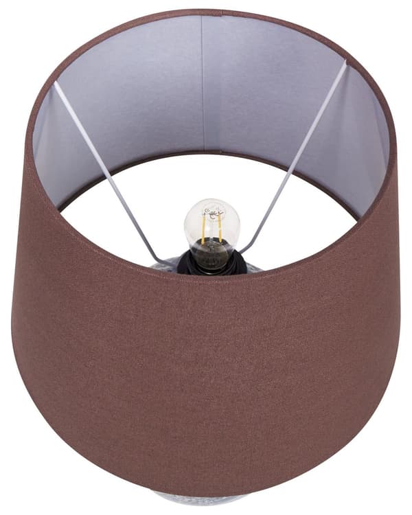 Bordlampe Blå Brun H 46 cm Sengebordslampe med Lampeskærm Lampefod Tilbehør Soveværelse Lampe til Bord