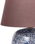 Miniatyrbillede 6 af 9: Bordlampe Blå Brun H 46 cm Sengebordslampe med Lampeskærm Lampefod Tilbehør Soveværelse Lampe til Bord