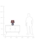 Miniatyrbillede 9 af 9: Bordlampe Blå Brun H 46 cm Sengebordslampe med Lampeskærm Lampefod Tilbehør Soveværelse Lampe til Bord