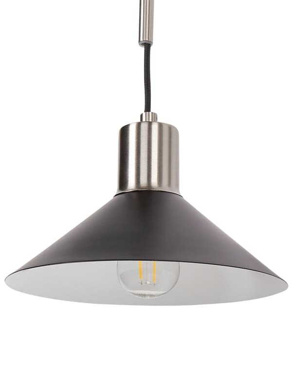 Vägglampa Svart Silver Stål 1 Lampa Belysning Konformad Skärm Modern Industriell Vardagsrum Sovrum