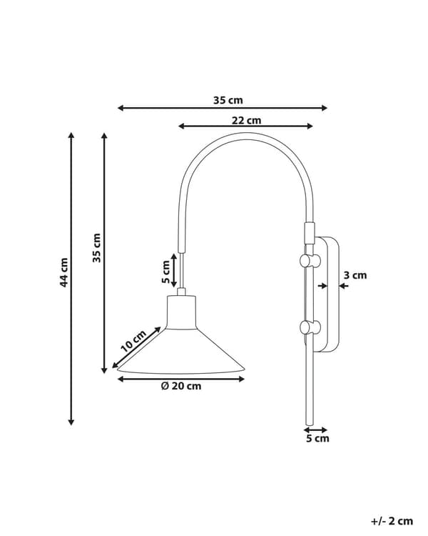 Vägglampa Vit Mässing Stål 1 Lampa Belysning Konformad Skärm Modern Industriell Vardagsrum Sovrum