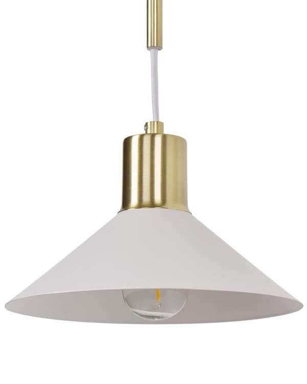 Vägglampa Vit Mässing Stål 1 Lampa Belysning Konformad Skärm Modern Industriell Vardagsrum Sovrum