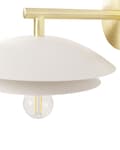 Miniatyrbild 5 av 8: Vägglampa Vit Mässing Metall 22 x 29 x 14 cm Konformad Skärm Dekorativ Belysning Accent Belysning Modern Glam