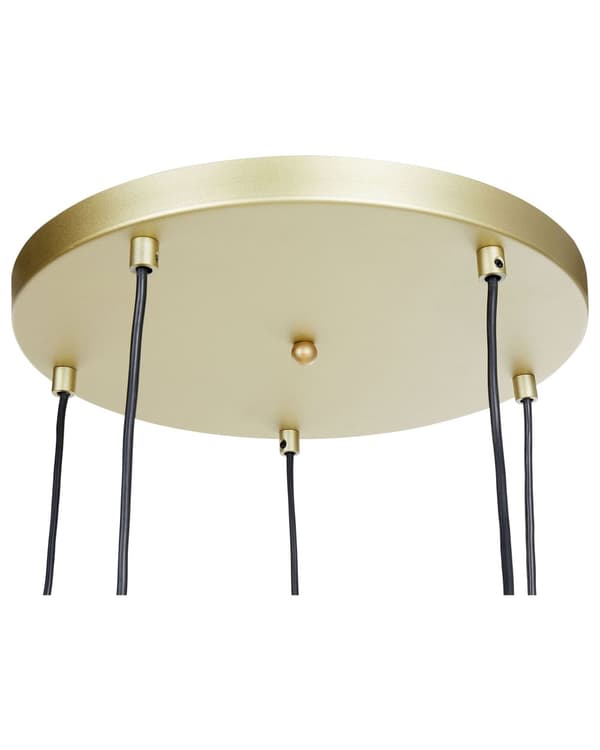 Pendellampe Gull Metall Lampeskjermer i glass 5 lyskilder Moderne design Dekorativ Belysning Stue Spisestue