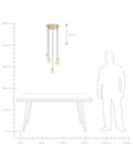 Miniatyrbilde 9 av 9: Pendellampe Gull Metall Lampeskjermer i glass 5 lyskilder Moderne design Dekorativ Belysning Stue Spisestue