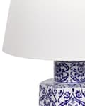 Miniatyrbilde 6 av 9: Bordlampe Hvit Blå Porselen Lampeskjerm i lin 53 cm Klassisk design Belysning Dekorasjon Stue Soverom