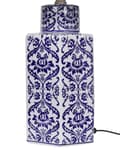Miniatyrbilde 7 av 9: Bordlampe Hvit Blå Porselen Lampeskjerm i lin 53 cm Klassisk design Belysning Dekorasjon Stue Soverom