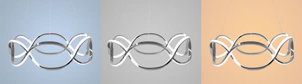 MODERNE LED LOFTSLAMPE + APP801-CP TWIST KROM FJERNBETJENING