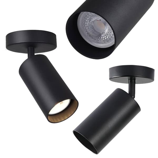 TAK/VÄGGLAMPA SPOT REFLECTOR APP1244-1C SVART