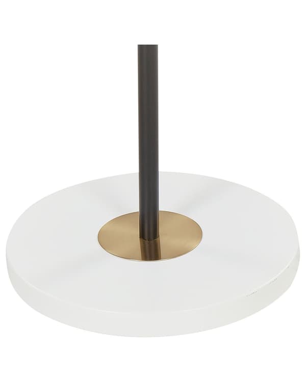 Gulvlampe Hvit Metall 140 cm Marmorfot Justerbar lampeskjerm Gulldetaljer Industriell stil Moderne Belysning
