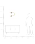 Miniatyrbillede 11 af 11: Væglampe Guld Metal Lampeskærm Justerbar Sengelampe med 2 Lampeskærme Moderne Læselampe til Stuen Belysning Design til Indretning