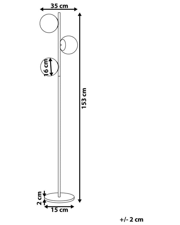 Gulvlampe Hvid Sort Metal H 153 cm Standerlampe med Runde Skærme til Stuen Moderne Designer Lampe til Gulv Tilbehør
