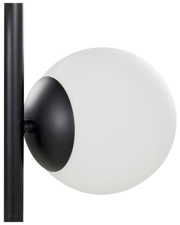 Gulvlampe Hvid Sort Metal H 153 cm Standerlampe med Runde Skærme til Stuen Moderne Designer Lampe til Gulv Tilbehør
