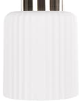 Miniatyrbilde 6 av 10: Bordlampe med hvit glasskjerm Nattbord Nattbord Svart metallarm med messingfot Moderne Industriell
