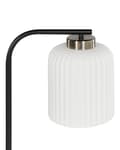 Miniatyrbilde 5 av 10: Gulvlampe i svart messingmetall med hvit glassskjerm Moderne industriell design