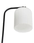 Miniatyrbilde 6 av 10: Gulvlampe i svart messingmetall med hvit glassskjerm Moderne industriell design