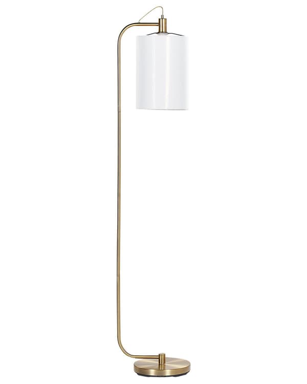 Gulvlampe Kobber Hvit Metall Lin 156 cm Moderne design Stoffskjerm Belysning Dekorativ