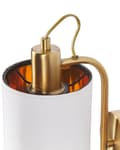 Miniatyrbilde 5 av 8: Vegglampe Kobber Hvit Metall Lin 30 cm Moderne design Stoffskjerm Belysning Dekorativ