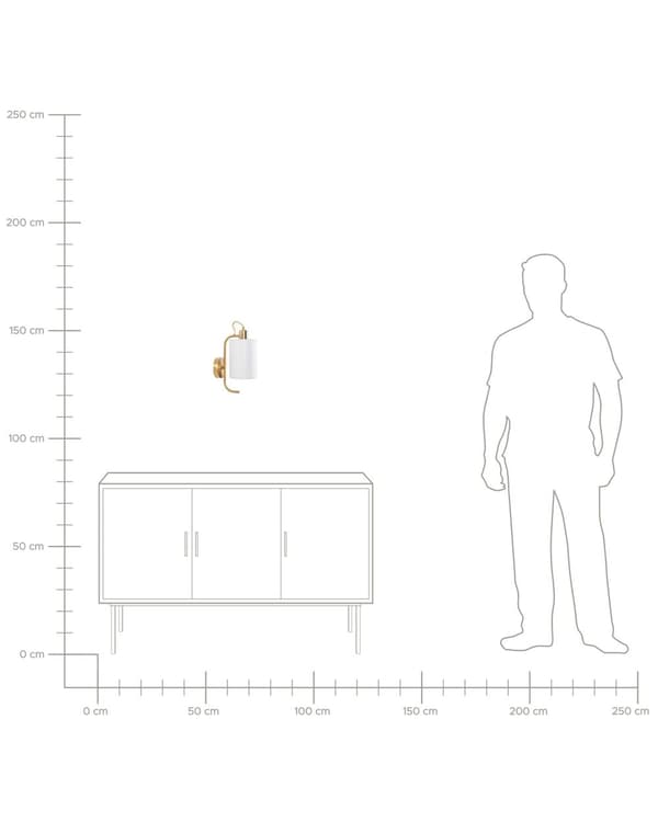 Vegglampe Kobber Hvit Metall Lin 30 cm Moderne design Stoffskjerm Belysning Dekorativ