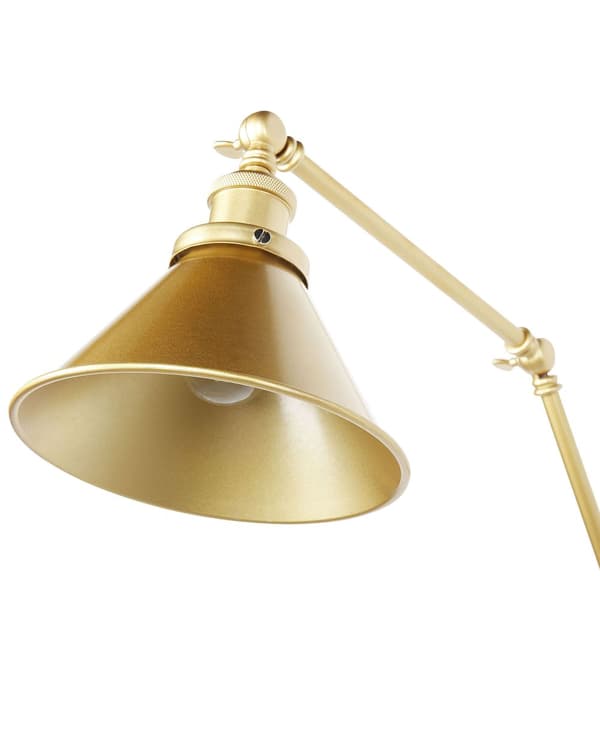 Sett med 2 vegglamper Gull Metall Justerbar arm Industrielt design