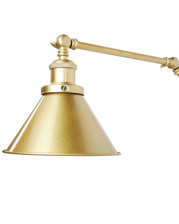 Sett med 2 vegglamper Gull Metall Justerbar arm Industrielt design