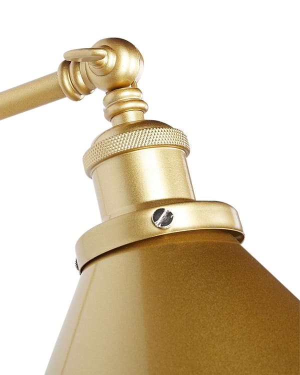 Sett med 2 vegglamper Gull Metall Justerbar arm Industrielt design