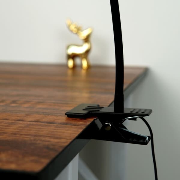 INF LED skrivebordslampe med klemme / 3 fargemoduser lang / fleksibel svanehals