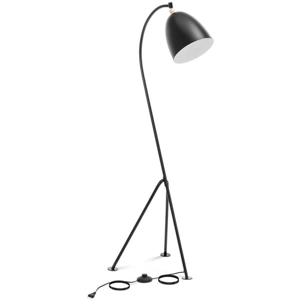 Uniprodo Båglampa - Rörlig metallskärm - 40 W - Höjd 125 cm